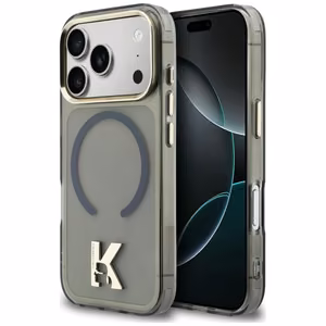 Karl Lagerfeld IML K Head Logo MagSafe Dėklas for iPhone 17 Pro Max - juodas