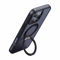 McDodo PC-4932 MagSafe dėklas iPhone 16 Pro su stovu (juodas)