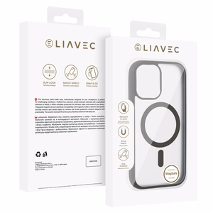 Liavec minkštas dėklas skirtas Iphone 17 pilkas