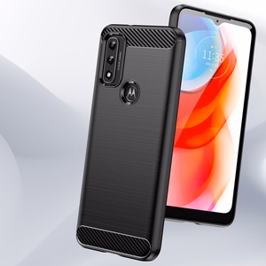 Carbon dėklas lankstus dangtelis Motorola Moto G Play 2022 juodas