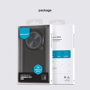 Nillkin CamShield Prop apsauginis dėklas telefonui Oppo Find X6 Pro juodas