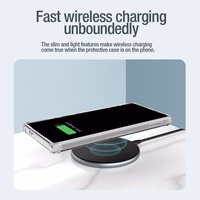 Nillkin Nature Pro šarvuotas dėklas su magnetiniu žiedu Samsung Galaxy S24 Ultra telefonui - baltas