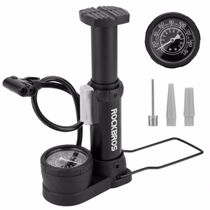 Rockbros 42610002001 pastatoma dviračio pompa su manometru - juoda