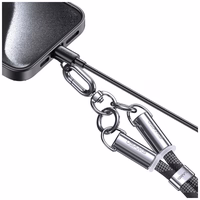 Telefono dirželis su įkrovimo laidu Usams SJ746 30W USB-C į Lightning 1.2m mėlynas