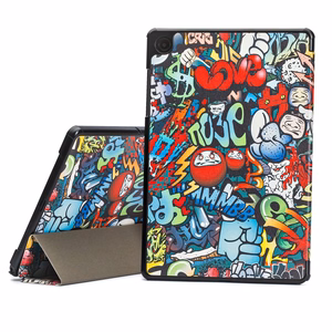 Dėklas Reach Smart Leather Samsung X200/X205 Tab A8 10.5 2021 graffiti