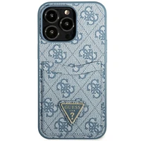 Guess 4G Triangle Logo Cardslot Case for iPhone 13 Pro / 13 - Blue