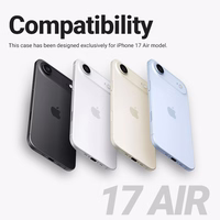 Crong Hybrid Frost MAG Cover - MagSafe iPhone Air dėklas (juodas)