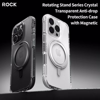 Rock Rotating Stand Crystal Series Magnetinis Iphone 16 juodas