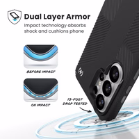 Speck Presidio2 Grip Magnet - Samsung Galaxy S26 Ultra MagSafe dėklas (juodas/Slate pilkas/baltas)