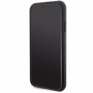 Karl Lagerfeld Gripstand Saffiano Choupette Pins dėklas telefonui iPhone 11 / Xr - juodas