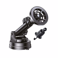 FORCELL F-GRIP PrecisionX magnetinis automobilinis laikiklis priekinio stiklo / prietaisų skydelio / oro angos tvirtinimui, suderinamas su MagSafe, juodas