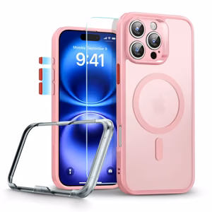 ESR Classic Pro Rinkinys Halolock Magnetinis dėklas iPhone 16 Pro Max - Rožinis