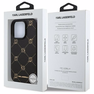 Karl Lagerfeld Magnetinis Karl Head dėklas telefonui iPhone 16 Pro Max - juodas