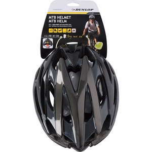 Dunlop MTB dviračio šalmas, L dydis, juodas