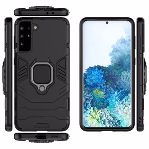 Ring Armor tvirtas hibridinis dėklas telefonui su magnetiniu laikikliu Samsung Galaxy S22+ (S22 Plus) juodas