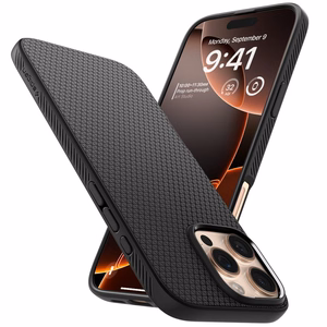 Spigen Liquid Air dėklas telefonui iPhone 16 Pro - juodas