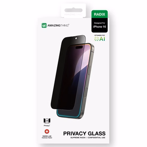 AmazingThing Radix Privatumo temperuotas stiklas telefonui iPhone 16