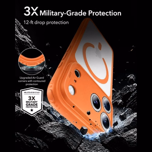 ESR Classic Hybrid MagSafe dėklas, skirtas iPhone 18 Pro / 17 Pro, oranžinis
