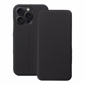 FOLIO šoninis magnetinis knygos tipo dėklas, skirtas IPHONE 15 PRO MAX, juodas