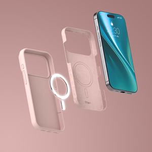 Etteri Silikoninis Mag dėklas skirtas iPhone 17 Pro Max šviesiai rožinis