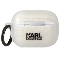 Karl Lagerfeld KLAPHNKCTGT Airpods Pro dėklas permatomas Blizgučiai Karl&Choupette