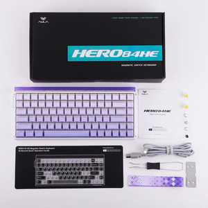 HERO84 HE White+Purple+Gradient+LIGHT JadeKing RGB AULA gasket klaviatūra