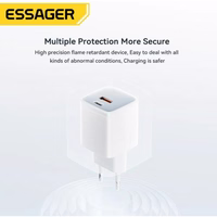 Įkroviklis Essager "GaN Polestar" baltas 33W (1xPD / 1xQC3.0)