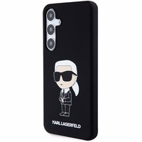 Karl Lagerfeld silikoninis Ikonik dėklas telefonui Samsung Galaxy S24+ - juodas