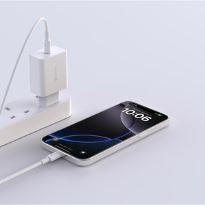 Devia Rocket PD sieninis įkroviklis, 45 W, 1 × USB-C, baltas
