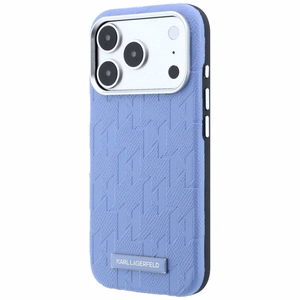 KARL LAGERFELD dėklas, skirtas IPHONE 18 Pro/17 Pro suderinamas su „MagSafe“ (Mono Resin Logo) (spalva: šviesiai mėlyna)
