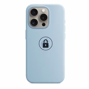 Чехол "Silicone Case v2" для iPhone 15 Pro / голубой / в упаковке