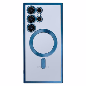 Metalinis magnetinis dėklas telefonui Samsung Galaxy S24 Ultra mėlynas