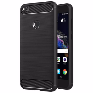 CARBON dėklas telefonui HUAWEI P8 LITE 2017 / P9 LITE 2017 juodas