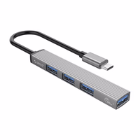 Orico AH-13 USB-C Hub prijungimo stotelė 1x USB-A 3.0 + 3x USB-A 2.0 - pilka