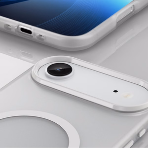 Magnetinis abrazyvinis dėklas telefonui iPhone 17 Air, suderinamas su MagSafe - matinė balta