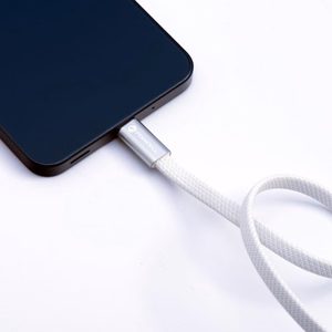 Laidas USB C į USB C Forcell F-Energy QC4.0 PD 5A 100W Cafule Flat 1,2m CCFN23 baltas