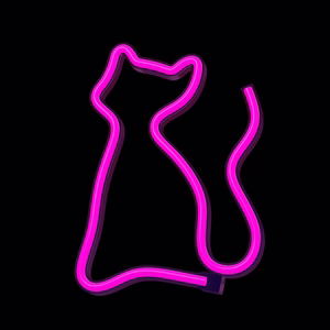 Neon LED Light CAT rožinis Bat + USB FLNE04 Forever Light