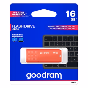 Goodram UME3-0160O0R1 USB atmintukas 16 GB USB A tipo 3.2 Gen 1 (3.1 Gen 1) Oranžinė