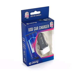 Crong Power 24 W automobilinis įkroviklis su 2 USB-A jungtimis, 2.4 A, aliumininis