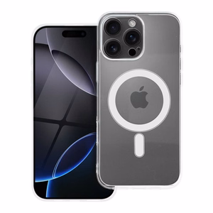 Skaidrus dėklas 2 mm IPHONE 16 Pro Max suderinamas su Magnetine (kameros apsauga) permatomas