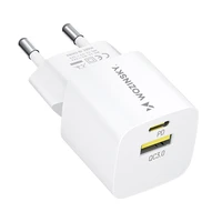 Wozinsky WWCEAC GaN USB-A USB-C 33W sieninis įkroviklis - baltas