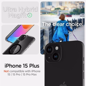 Spigen Ultra Hybrid Magnetinis dėklas telefonui su MagSafe iPhone 15 Plus - juodas