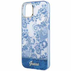 Guess GUHCP14MHGPLHB iPhone 14 Plus 6.7 "mėlynas/mėlynas kietas dėklas Porcelain Collection