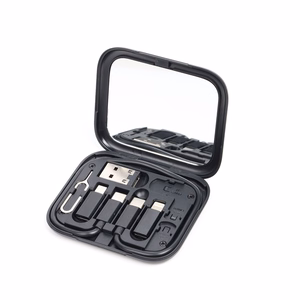 Setty kelioninis adapterių rinkinys 11 viename AD-S11-01, juodas