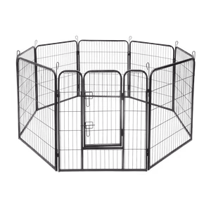 REBEL ANIMALS modular steel dog playpen, size XL, 8 panels, 80 × 100 cm
