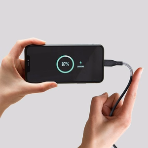 FORCELL F-ENERGY Carbon CB-01A kabelis USB A į Lightning 2,4A 12W 1 m juodas