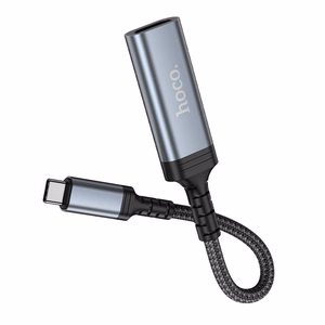 Konversijos laidas iš USB C į HDMI moteriškas Hoco 4K 30Hz 0,2 m UA43A plieninis pilkas