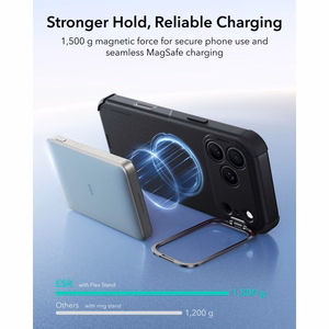 ESR Cyber Tough Kickstand MagSafe dėklas, skirtas iPhone 18 Pro Max / 17 Pro Max, juodas