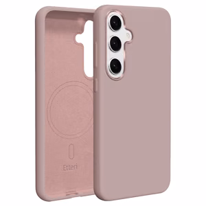 Etteri Silikoninis Mag dėklas for Samsung Galaxy S25 šviesiai rožinis