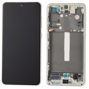 Ekranas Samsung G990 S21 FE 5G su lietimui jautriu stikliuku ir rėmeliu Olive originalus (service pack)